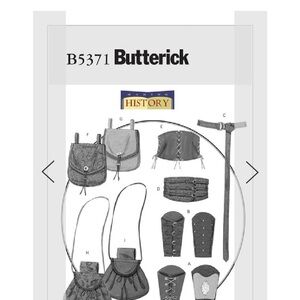 OCT SALE 6/$25+ship Butterick B5371 COSTUME ACCESSORIES Sewing Patterns